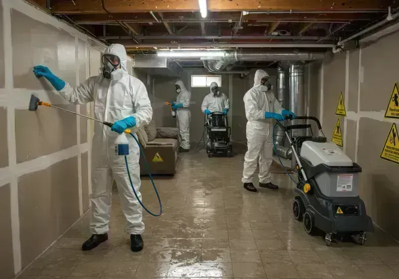 Basement Moisture Removal and Structural Drying process in Grandview, MO